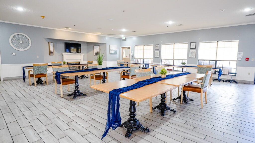 Dinning hall at Chambers Health and Rehab, a skilled nursing facility nursing home